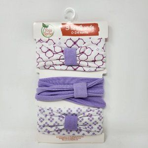 Yoga Sprout Infant Headbands 3 Pack Purple 0-24 Month NWT